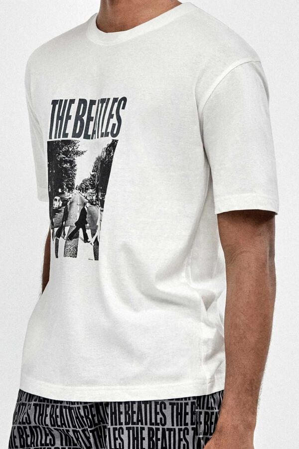 Gisela The Beatles print men's pyjamas white