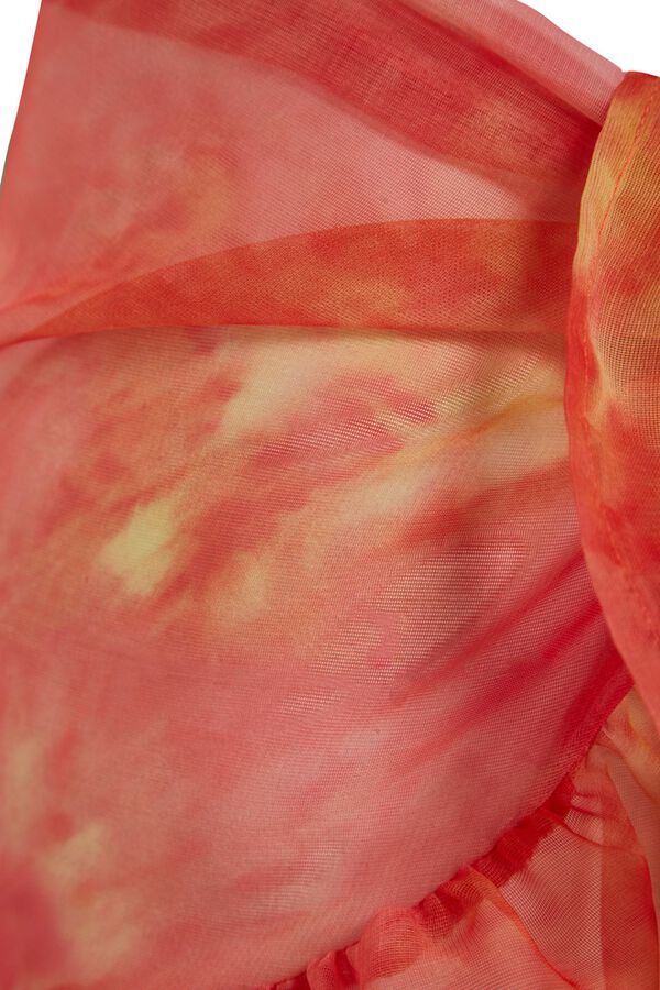 Trendyol Pareo tie-dye volantes naranja