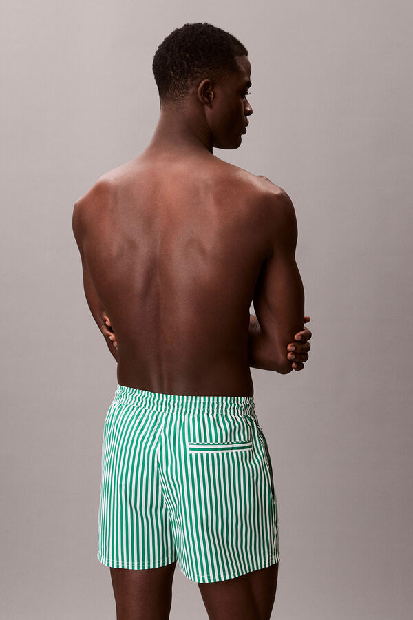 Calvin Klein Ba&ntilde;ador corto rayas cord&oacute;n verde