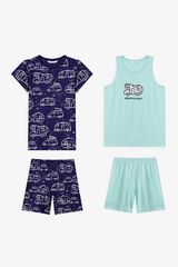 Penti Pack 2 pijamas cortos infantiles carabana verde