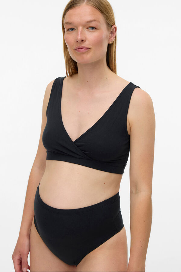 Mamalicious Seamless maternity breastfeeding bras Crna