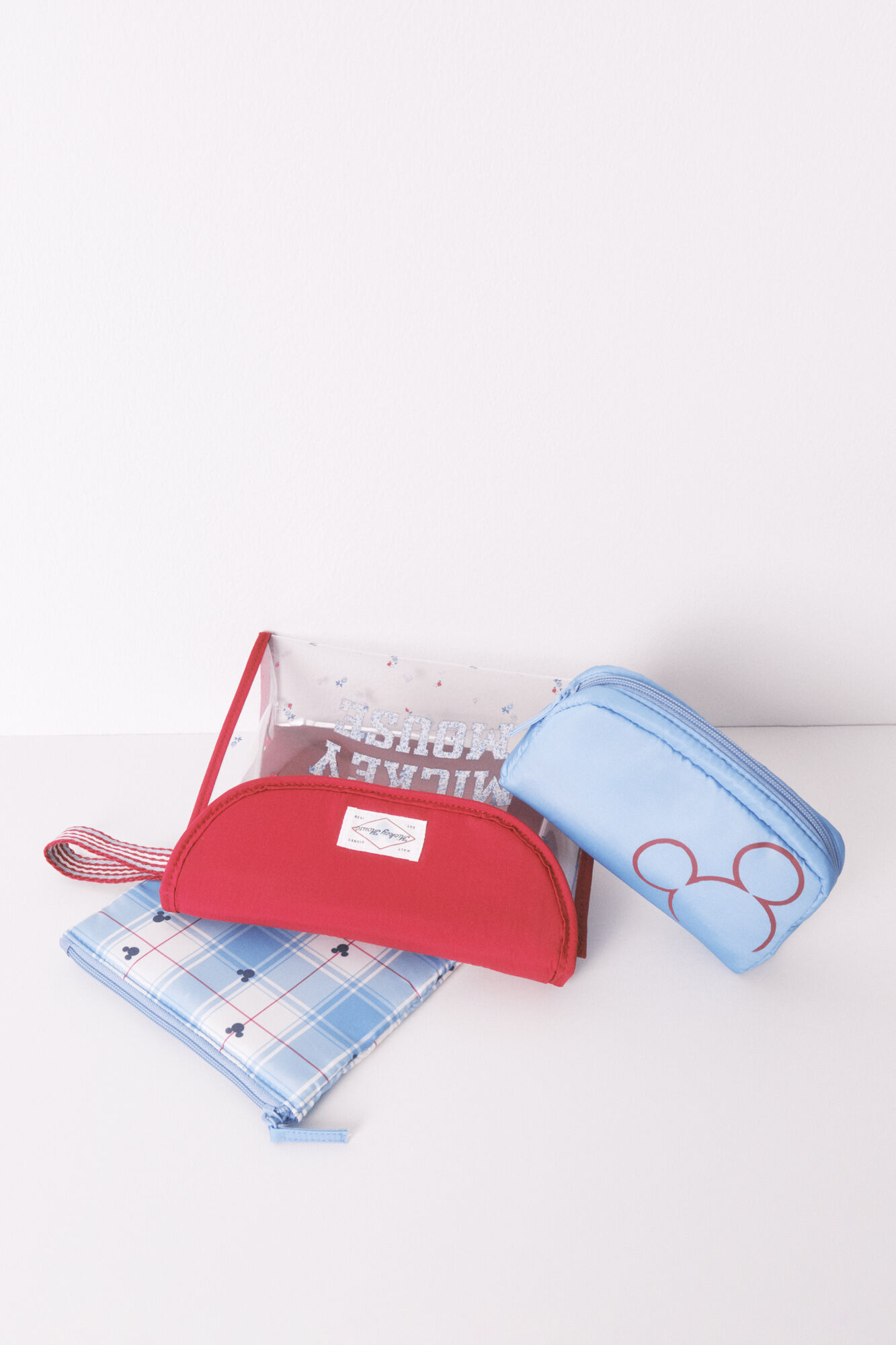 Women'secret Pack of 3 red Mickey toiletry bags