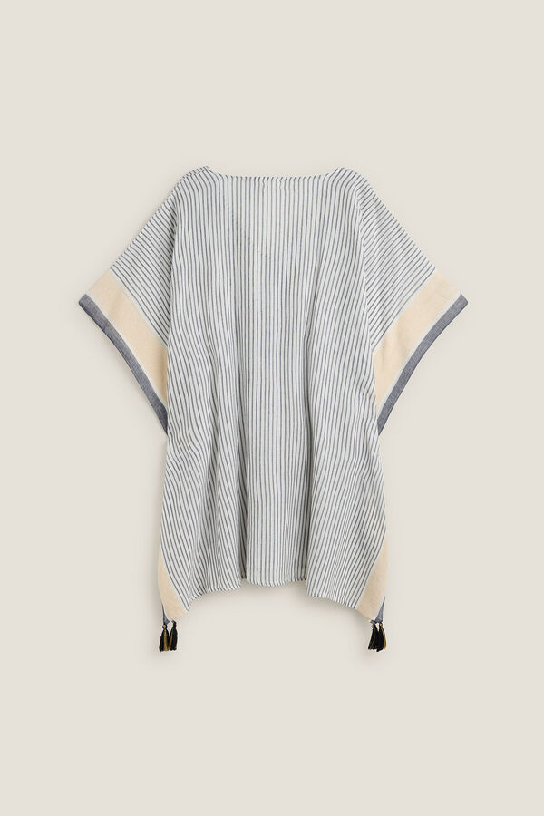 Womensecret Striped yarn-dyed cotton tunic sárga