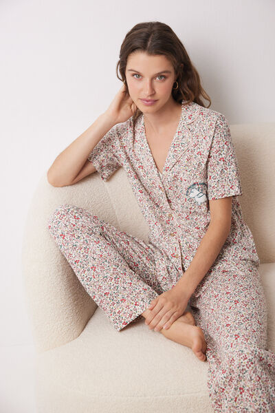 Womensecret Mumin-Hemdpyjama aus 100 % Baumwolle Rosa