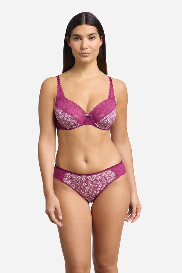 Playtex Braga de encaje Playtex Flower Elegance  morado/lila