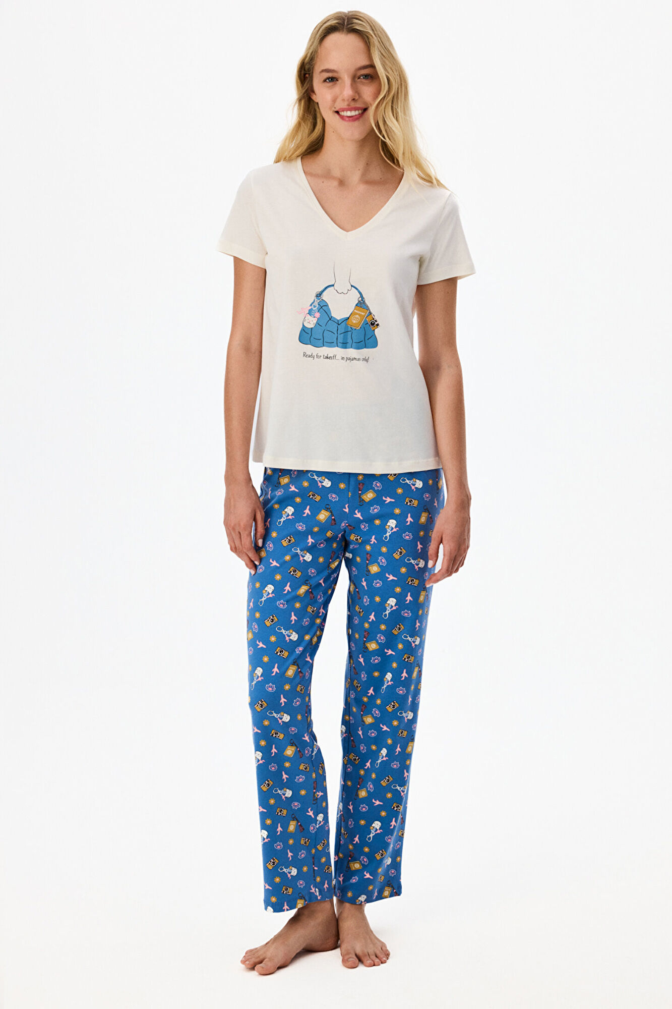 Penti Conjunto de pijama de manga curta azul
