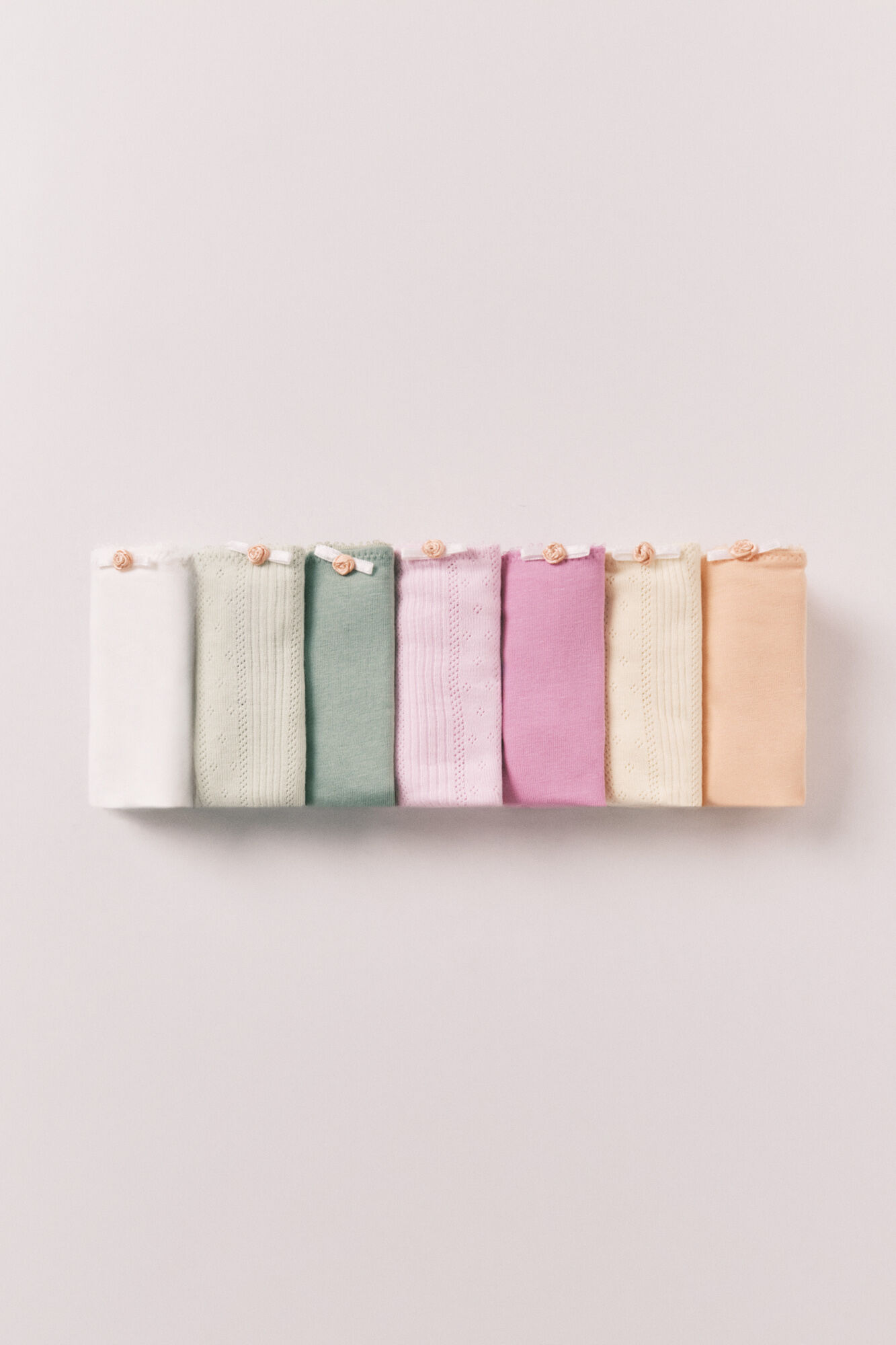 Women'secret Multicoloured cotton pointelle 7-pack thongs