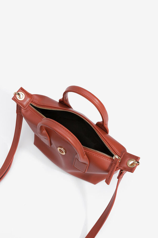 Vilanova Bolso de Mano Efecto Piel Suave naranja