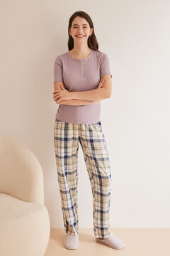 Womensecret Calças pijama quadrados multicoloridos estampado