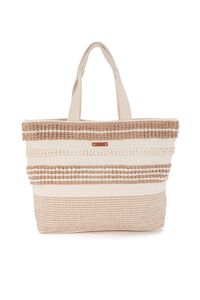 Abbacino  Capazo playa bordado beige