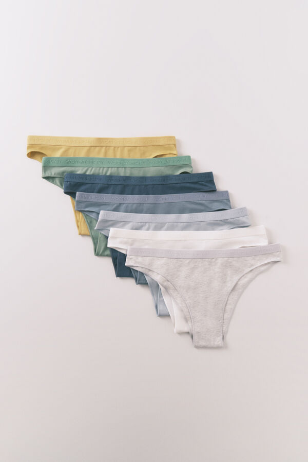 Women'secret 7-pack super soft logo Brazilian panties white
