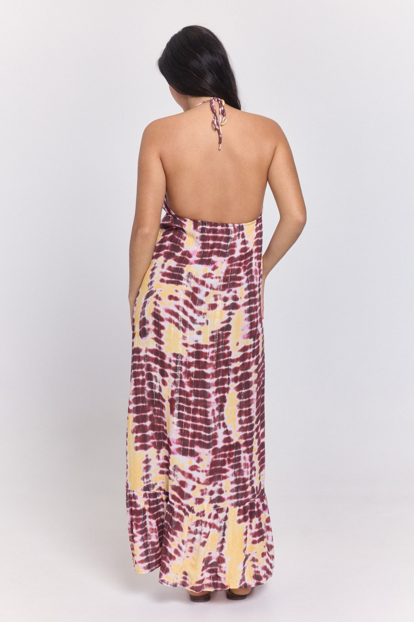 Pieces Glitzer-Strandkleid aus Viskose