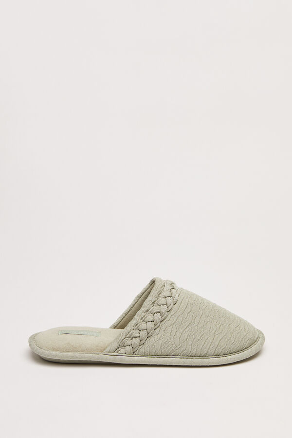Womensecret Textured slippers beige