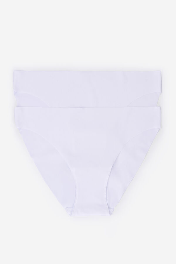 Womensecret 2 microfiber classic panties pack white