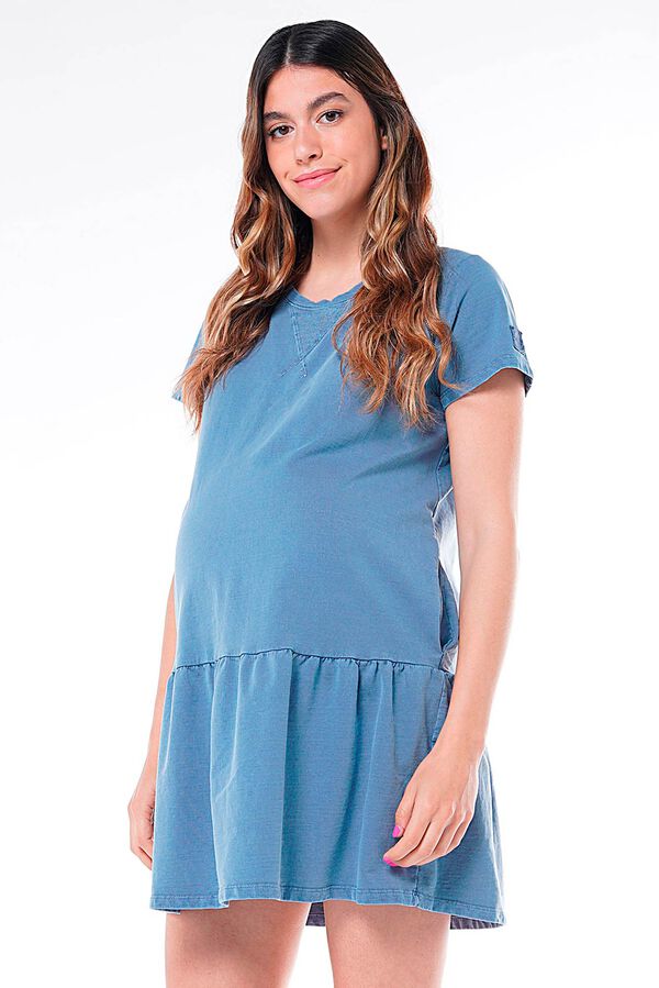 Womensecret Vestido maternity de algodón organico azul