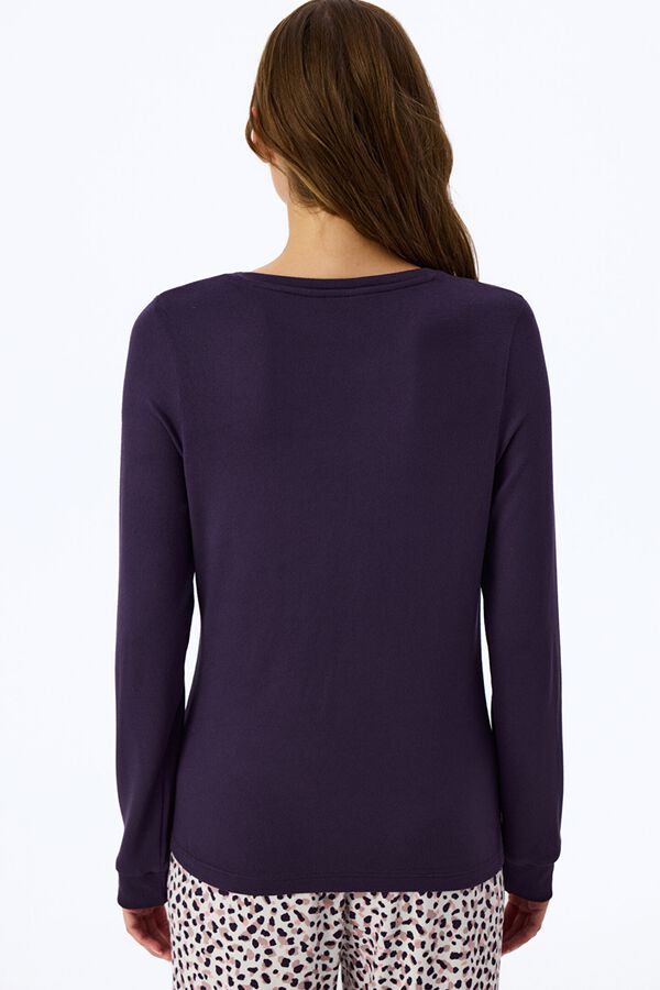 Penti Camiseta de pijama de manga larga morado/lila