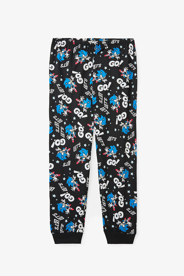 Penti Conjunto de pijama de manga larga Sonic para ni&ntilde;o negro
