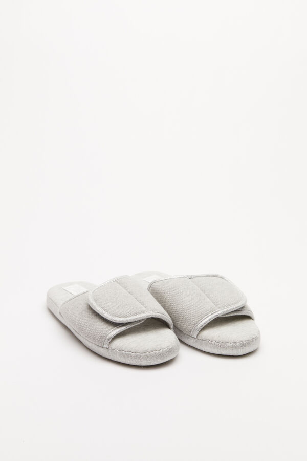 Womensecret Grey velcro slippers grey