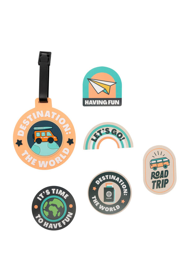 Womensecret Suitcase identification set + stickers - Destination: the world printed