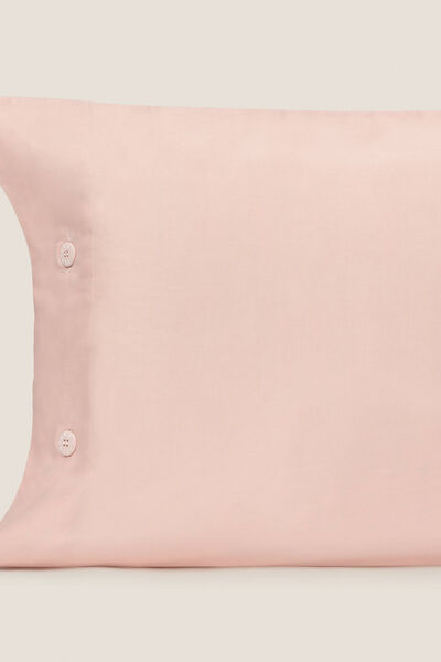 Womensecret Funda almohada algodón orgánico. Cama 80-90cm. rosa