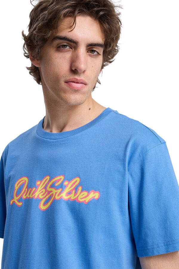 Quiksilver Retro logo short sleeve T-shirt blue