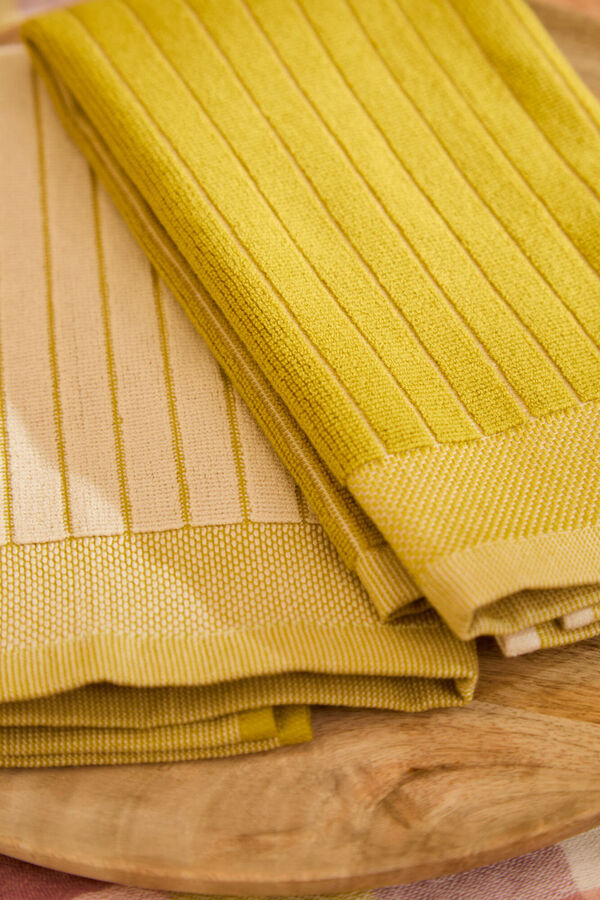 Calma House Set od 2 zelene kuhinjske krpe od frotira Lisabon 50x50 Zelena