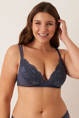 Promise Sujetador triangular con relleno sin aro azul