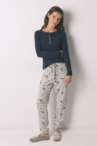 Women'secret Paisley print cotton long trousers