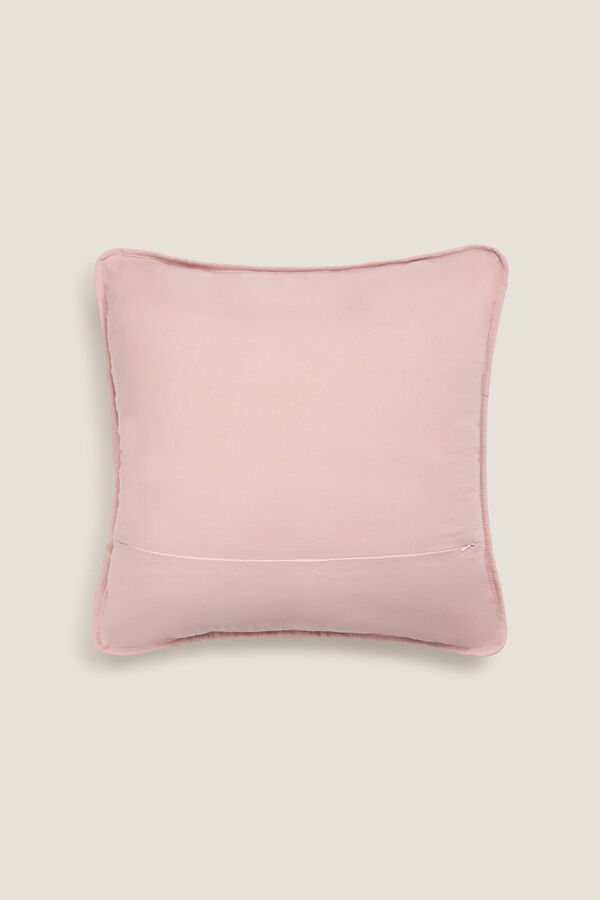 Womensecret Square embroidered detail cushion cover pink