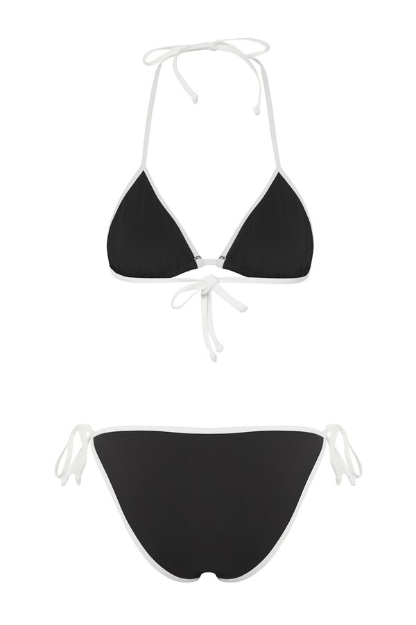 Trendyol B&W triangle bikini set black