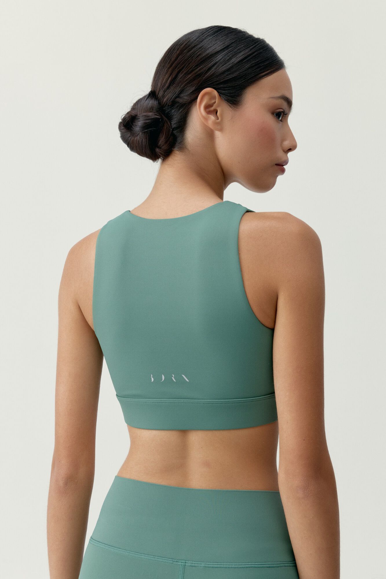 Born Living Yoga Top Elan Thyme Green