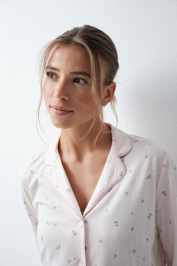 Women'secret Floral cotton classic pyjamas pink