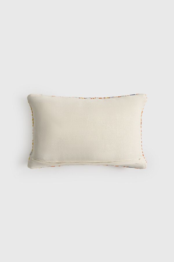 Textura Geometric embroidered cushion case printed