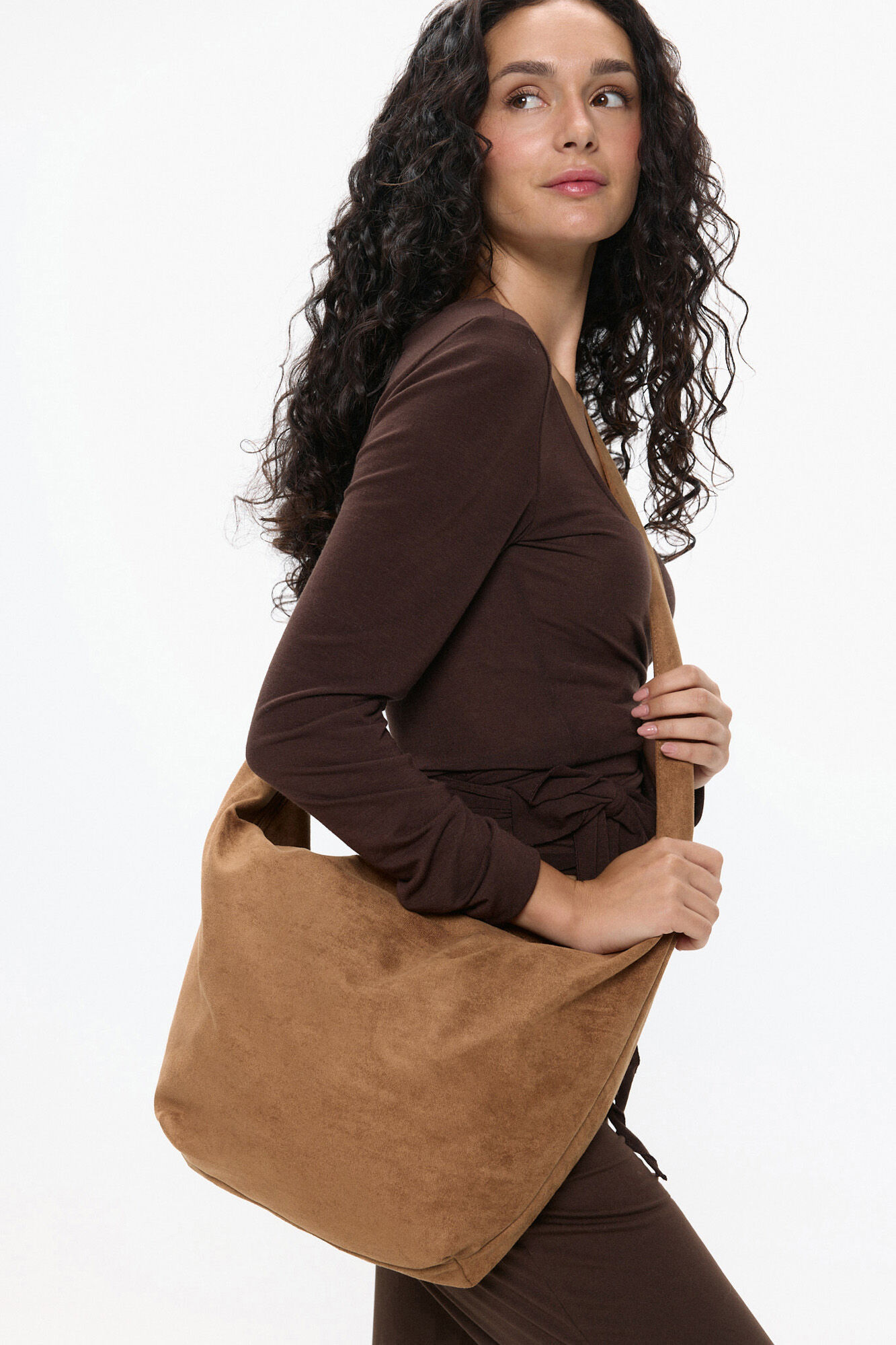 Pieces Tasche aus Wildleder