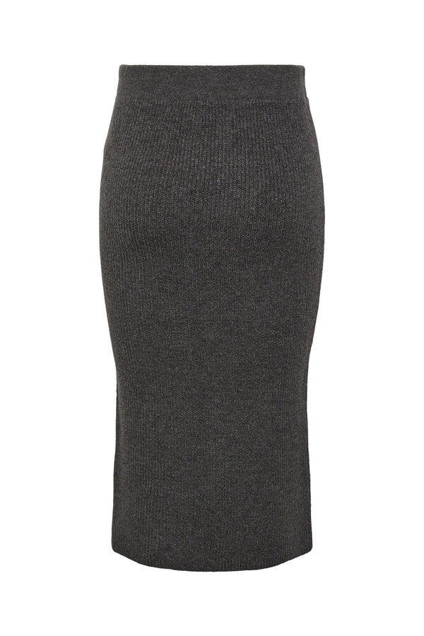 Womensecret Midi knit skirt gris