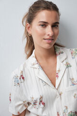 Women'secret Petter Rabbit short sleeve classic pyjamas white