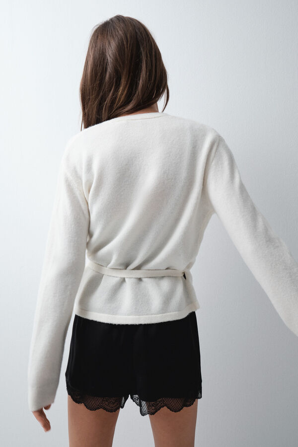 Women'secret Ballet wrap cardigan robe beige