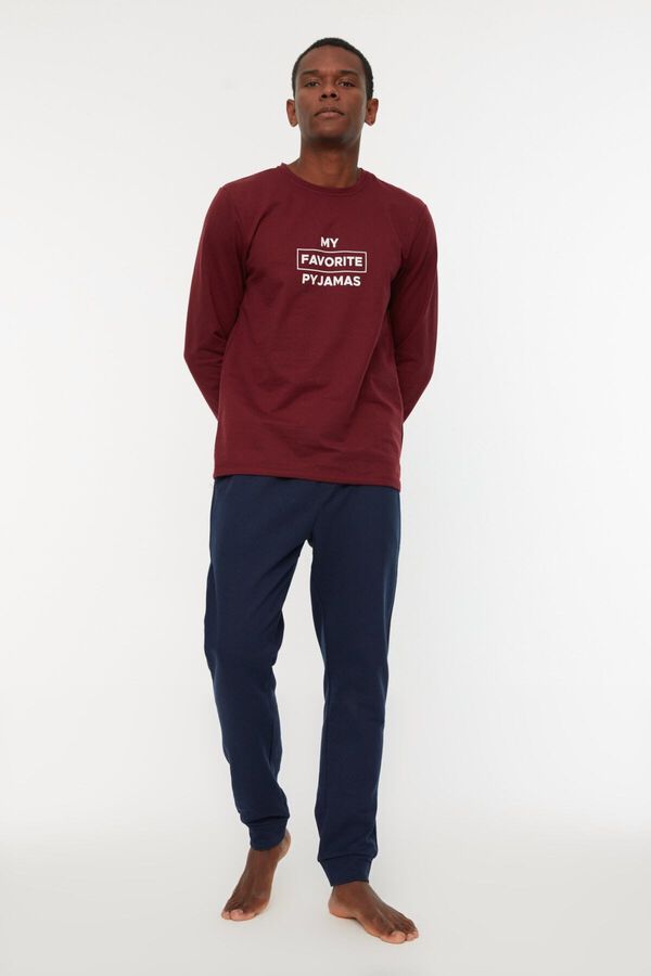Trendyol Comfortable Knitted Pyjama Set printed
