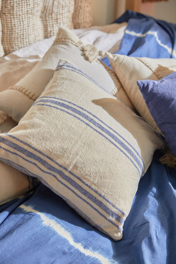 Womensecret Bari cushion cover with blue woven stripe Plava