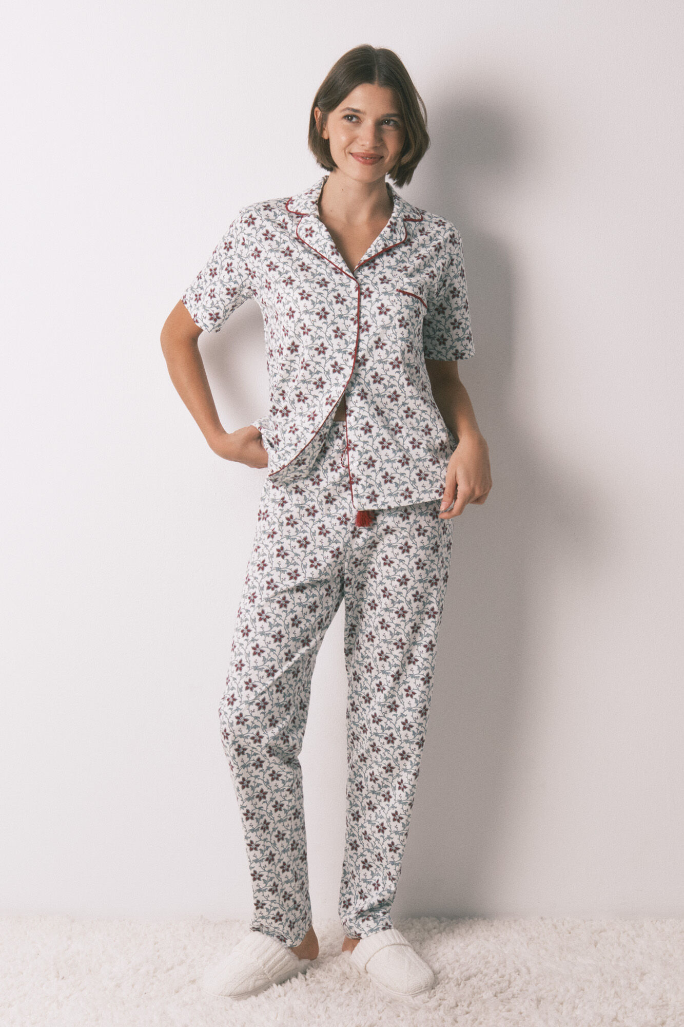 Women'secret Floral-print cotton classic pyjamas