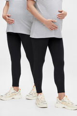 Womensecret Pack of 2 long Maternity leggings Crna