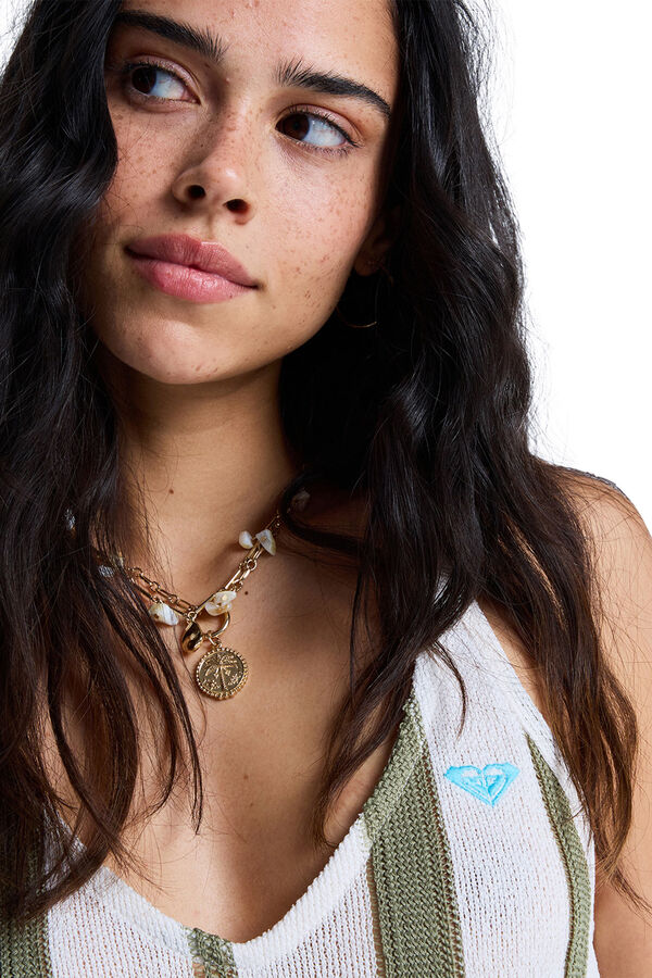 Roxy Vestido tirantes largo rayas playa  verde