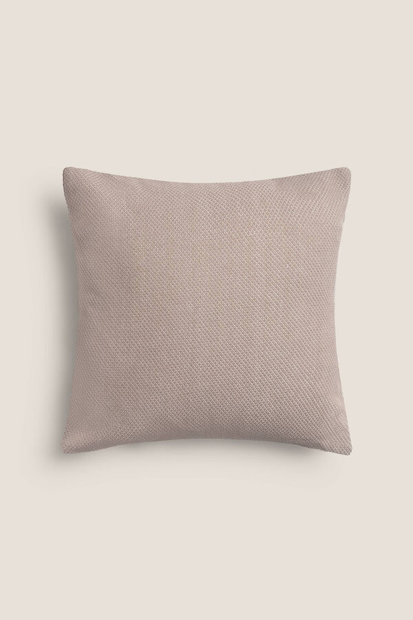 Womensecret Two-tone cotton cushion cover brown
