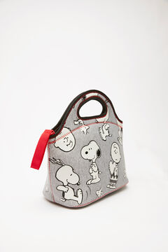 Womensecret Grey neoprene Snoopy and Charlie Brown lunch bag grey