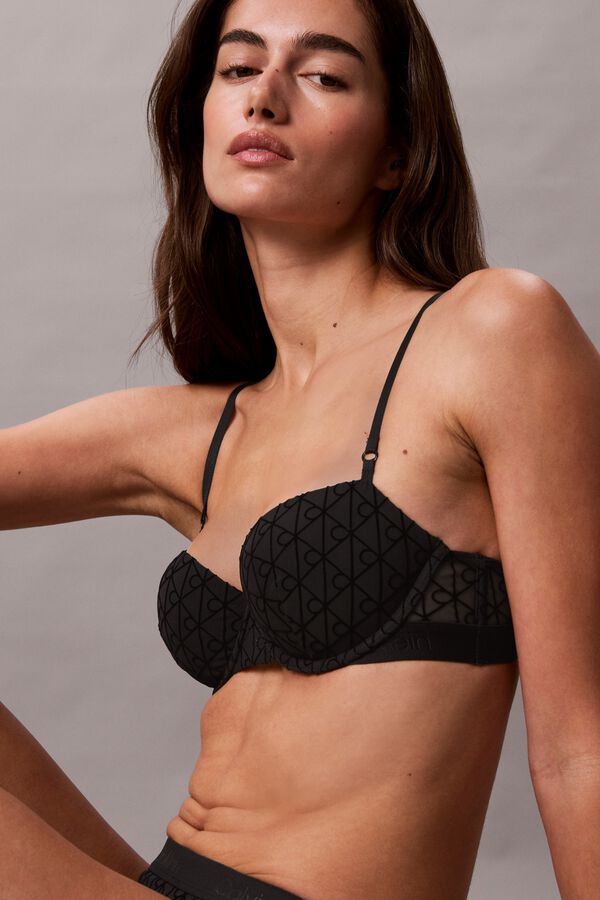 Calvin Klein Soutien pr&eacute;-moldado preto