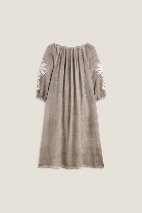 Womensecret Embroidered cotton tunic Grau