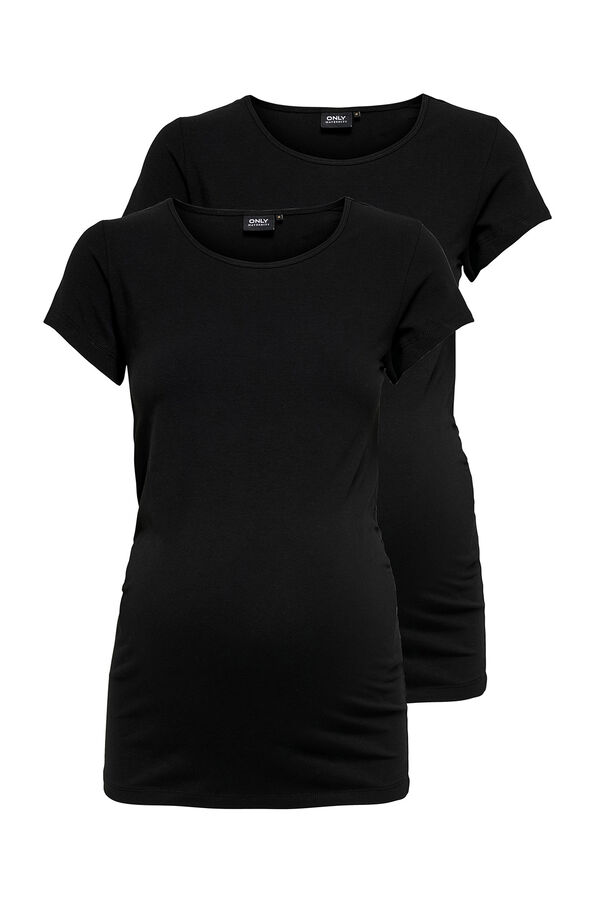 Only Maternity Pack de 2 camisetas maternity negro
