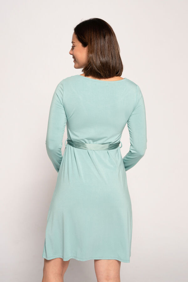 Womensecret Nursing nightgown with satin belt Blau