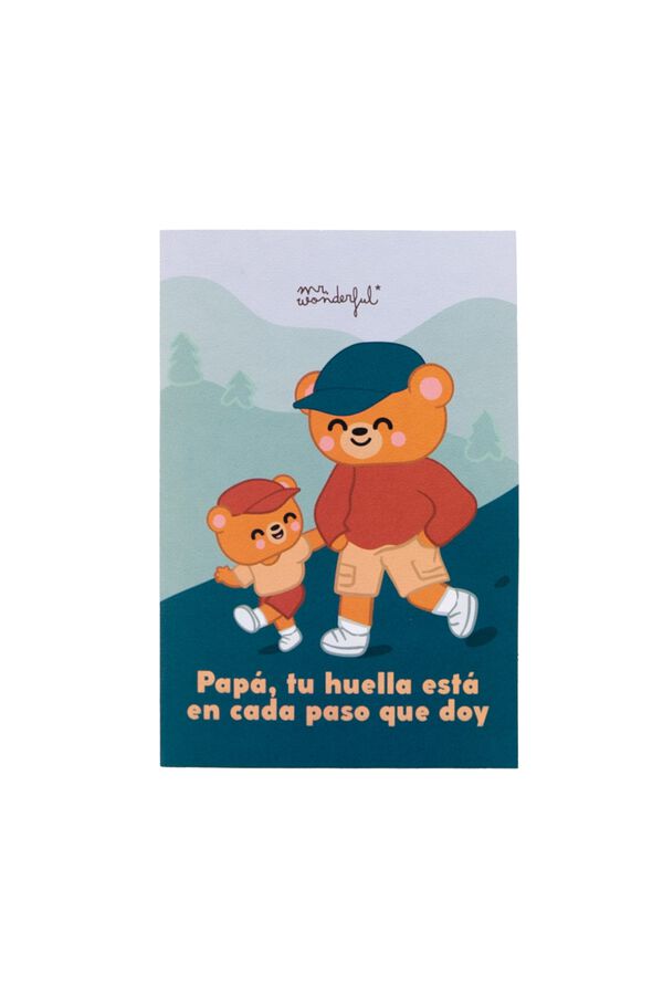 Mr. Wonderful Carte postale - Papa, ton empreinte est dans chacun de mes pas imprim&eacute;