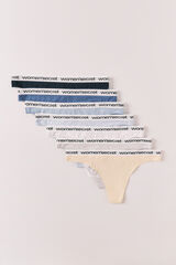 Women'secret Pack 7 tangas algod&oacute;n lisas logo blanco